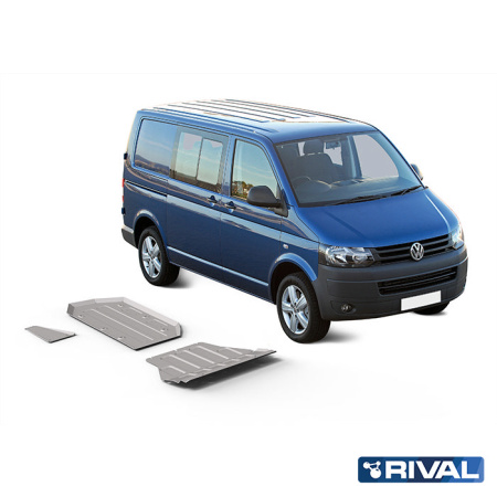 Juego de protecciones (Motor, Caja de cambios, Tubo de escape, Depósito de combustible) Volkswagen Caravelle 2003-2009; 2009-2015; 2015-2019; 2019-; Multivan 2003-2009; 2009-2015; 2015-2019; 2019-; Transporter 2003-2009; 2009-2015; 2015-2019; 2019-; 2 l. / gasolina; 2 l. / diesel